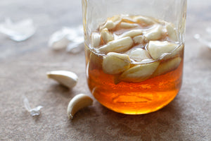 Fermented Garlic Honey for sore throats and coughs